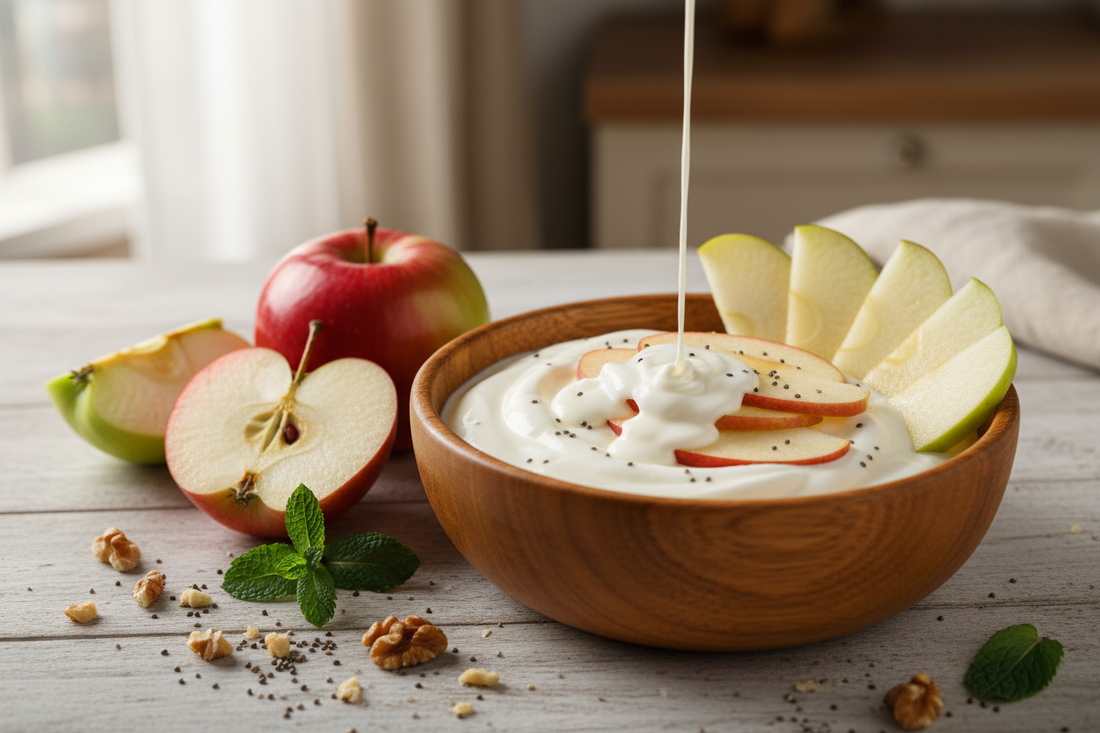 Manzanas con yoghurt